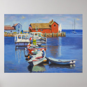 New England Coastal Art Poster