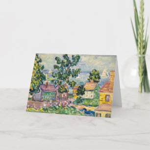 New England Coastal Village Maurice Prendergast Kort