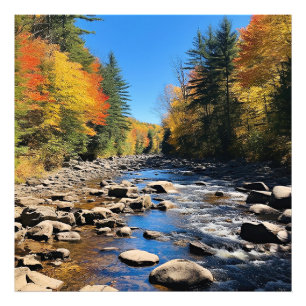 New England Colorful Landscape, höst, Fototryck