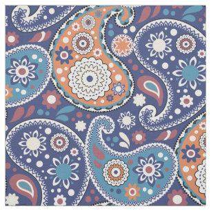 New England Farm Bandana Paisley Print Blue Tyg