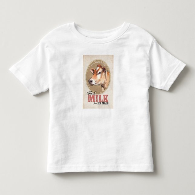 "New England Färsk Mjölk" T Shirt (Framsida)