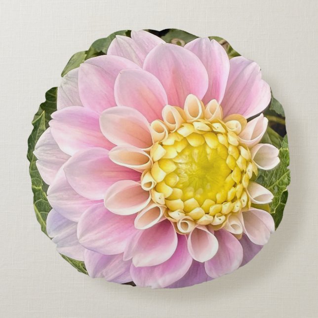 New England Flower Rund Kudde (Framsidan)