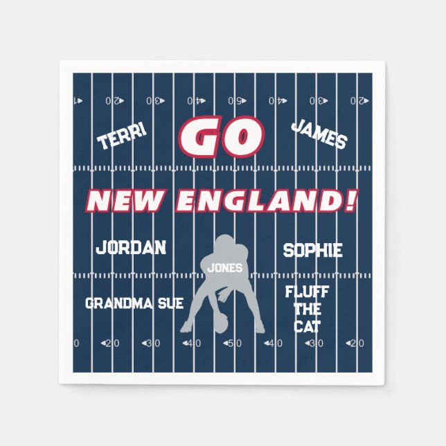 New England Football Fläkt Pappersservett (Framsidan)