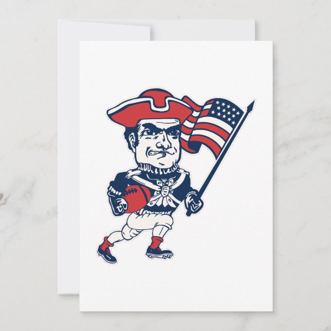 New England Football Maskot Inbjudningar (Framsida)