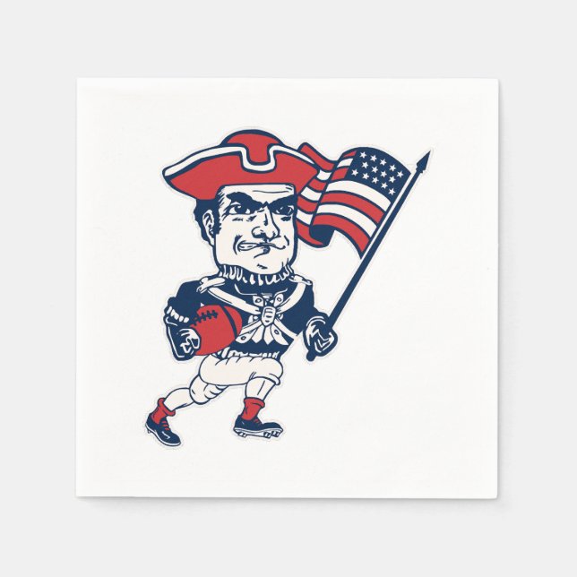 New England Football Maskot Pappersservett (Framsidan)