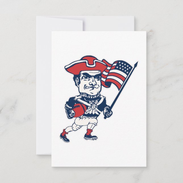 New England Football Maskot Tack Kort (Framsida)