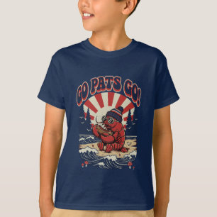 New England fotboll Go Pats Go! Retro Hummer T Shirt