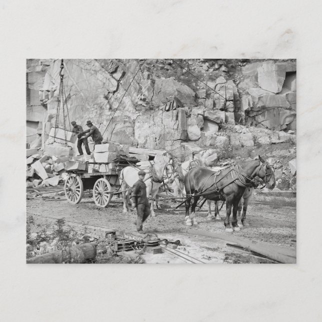 New England Granitbrott, 1908 Vykort (Framsida)