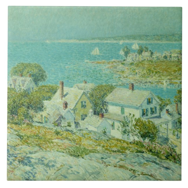 New England Headlands (Kustlandskapskonst) Kakelplatta (Framsidan)