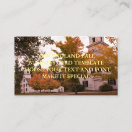 NEW ENGLAND HÖST AFFÄRSKORTSMALL VISITKORT