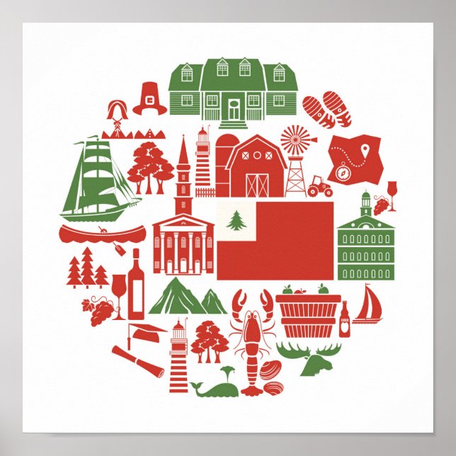 New England Icons Poster (Framsidan)