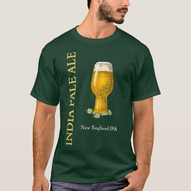 New England India Blek Ale IPA Craft Beer Gift T Shirt (Framsida)