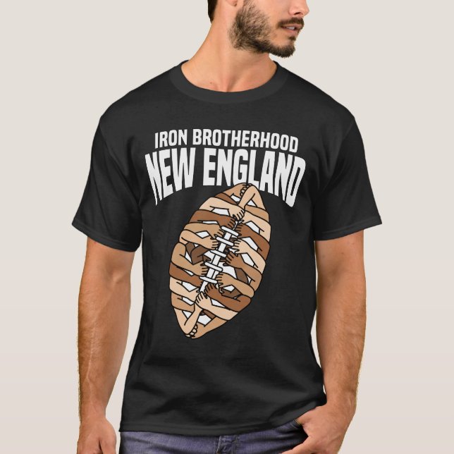 NEW ENGLAND IRON BROTHERHOOD - NEW ENGLAND FOOTBAL T SHIRT (Framsida)