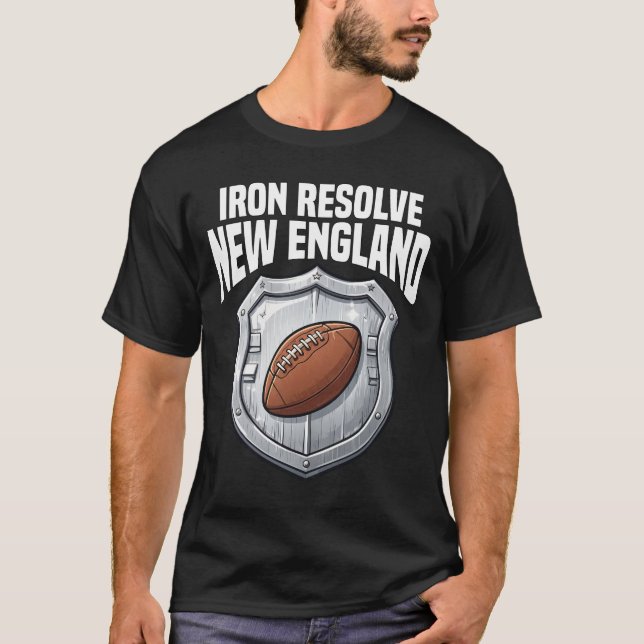 NEW ENGLAND IRON RESOLVE - NEW ENGLAND FOOTBALL T SHIRT (Framsida)