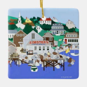New England Kusten Ceramic Ornament