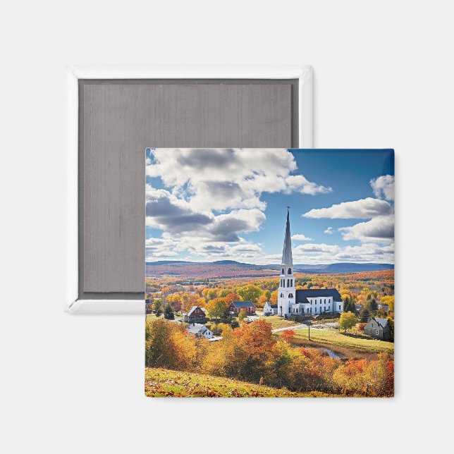 New England Ligcape i Fall Magnet (Front/Back)