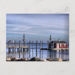 New England Lighthouse Postcard-Scituate Vykort
