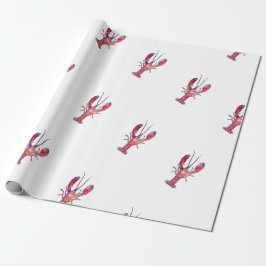 New England Lobster Gift Wrap Presentpapper
