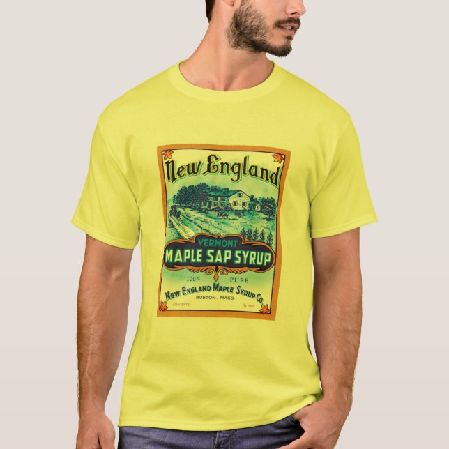 New England Maple Sap Syrup Ad Tee Shirt (Framsida)