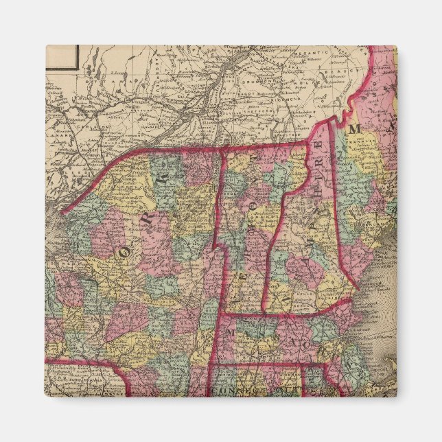 New England och New York Magnet (Framsidan)