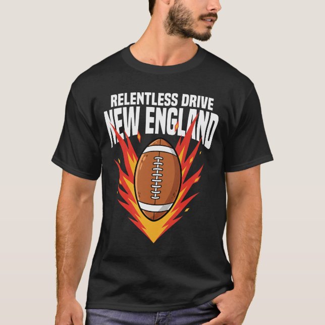 NEW ENGLAND RELENTLESS DRIVE - NEW ENGLAND FOOTBAL T SHIRT (Framsida)