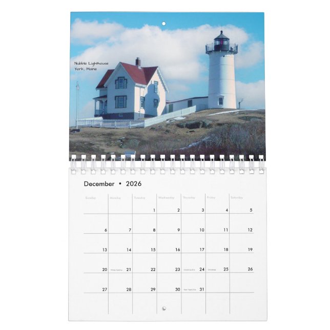 New England Seasons Kalender (Dec 2026)