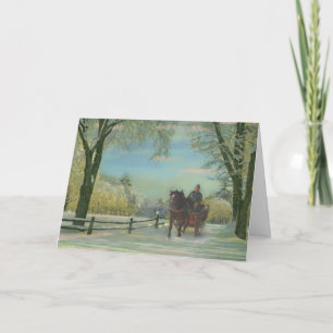 New England Sleighritt, gallerikort (julen) Helgkort