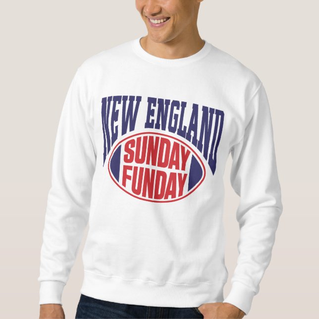 New England söndag Funday Lång Ärmad Tröja (Framsida)