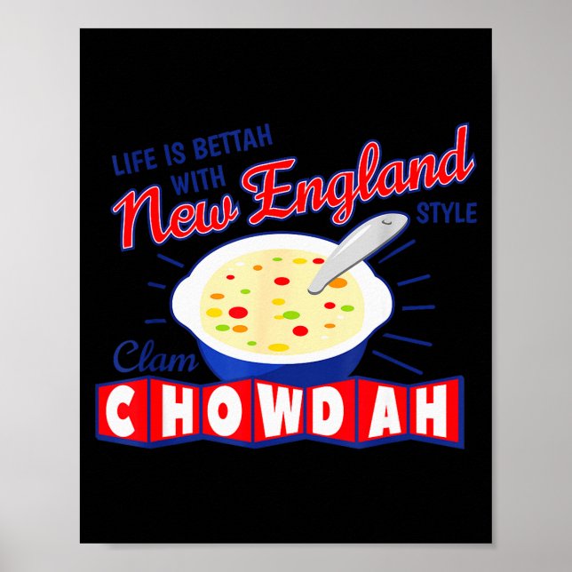 New England Style Clam Chowder  Poster (Framsidan)