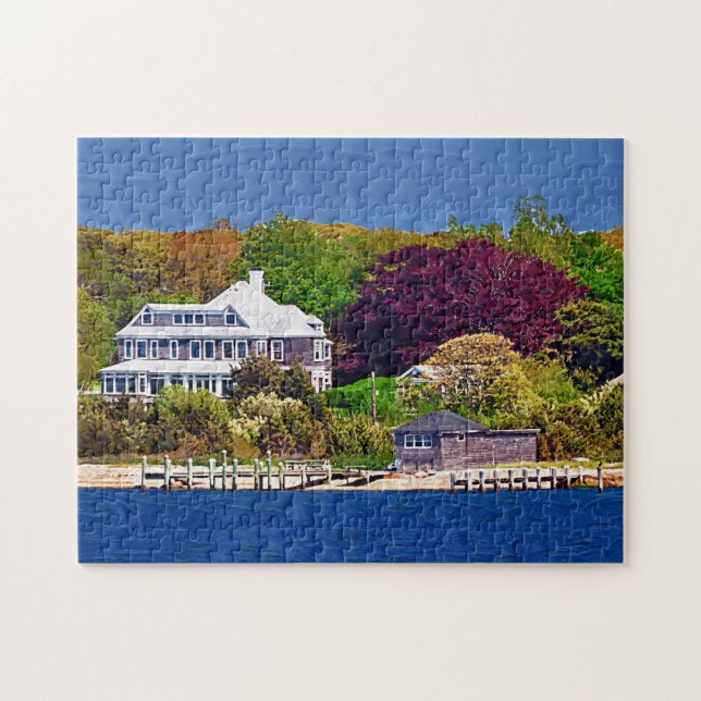 New England Summer Homes Puzzle Pussel (Horisontell)