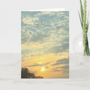 New England Sunset Blank Hälsning Kort