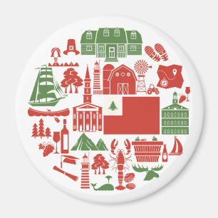New England symboler Magnet