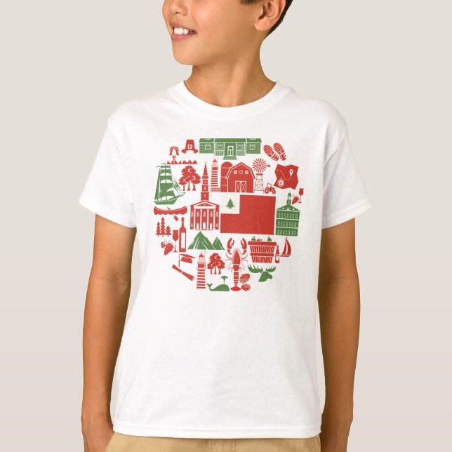 New England symboler T Shirt (Framsida)