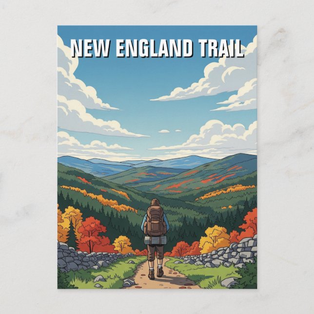 New England Trail Travel Vykort (Framsida)