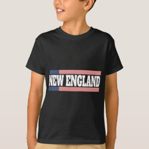 New England Usa Flagga Patriotiska Statliga Varsit T Shirt