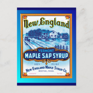 New England Vermont Maple Syrup Vykort