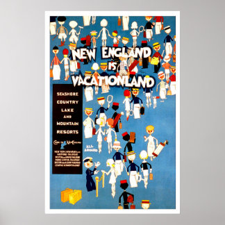 New England Vintage resor Poster