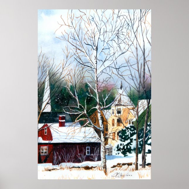 New England Winter Church Poster (Framsidan)
