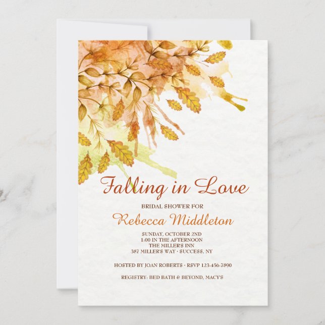 New Englands höstinbjudan Inbjudningar (Framsida)