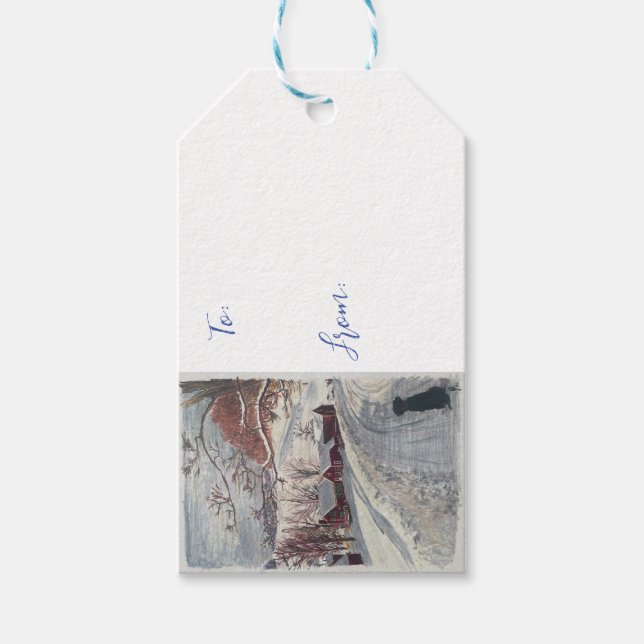 New Englands julgåva Märkre Presentetikett (Framsidan)