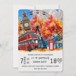 New Englands Watercolor Call MMPLATE, Öster C Inbjudningar