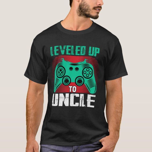 New farbror Gift uppdelat på morbror T Shirt (Framsida)