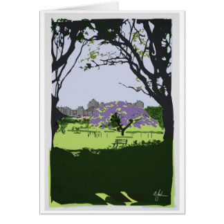 New Farm Park Brisbane Landmark Poster Stil Card Hälsningskort