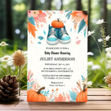 New Farm Rosa Blue Boho Girl Boy Fall Baby Shower