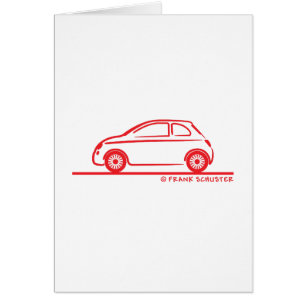 New Fiat 500 Cinquecento Hälsningskort
