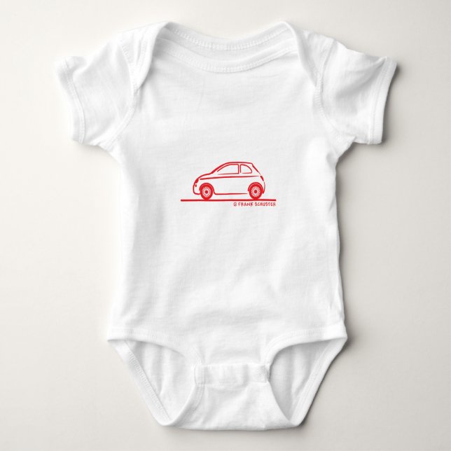 New Fiat 500 Cinquecento T Shirt (Framsida)