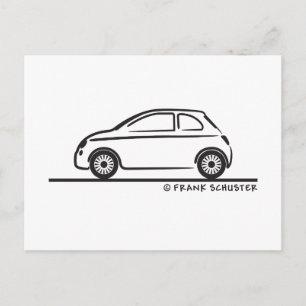 New Fiat 500 Cinquecento Vykort