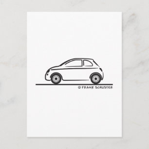 New Fiat 500 Cinquecento Vykort