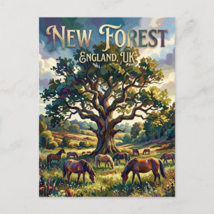 New Forest nationalpark Storbritannien Vykort