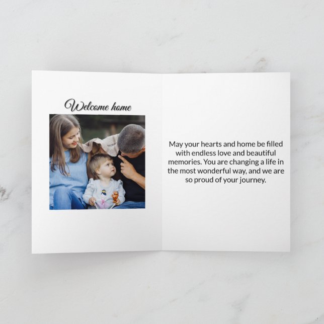 New Foster Parents Photo Card | A New Chapter Kort (Inuti)